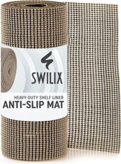 SWILIX ® Antislipmat Voor Kasten En Lades, Douchemat - Badkamermat - Badmat, Dienblad, Vloer - 4 Meter Rol - Anti Slip Mat - 400 X 30 Cm - Beige -Badkamer Wijs 883x1200 5