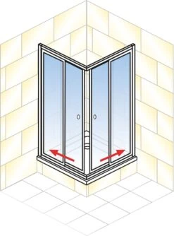 Schulte Douchecabine - Sunny Hoekinstap Met Schuifdeuren - Groot Verstelbereik 73,5 Tot Max. 88,5 Cm - Hoogte 180 Cm - Zwarte Profiel Met Helder Veiligheidsglas - Montage Op Douchebak Of Direct Op De Douchevloer -Badkamer Wijs 887x1200 2