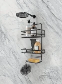 Tomado - Metaltex - Origin Line - Doucherek Met Haak - 23x12x38/47cm - Zwart 6 Tomado - Metaltex - Origin Line - Doucherek Met Haak - 23x12x38/47cm - Zwart -Badkamer Wijs 890x1200 3