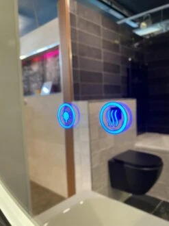 Sunlight - Badkamerspiegel - Rond - 80x80cm - Spiegelverwarming - LED Verlichting - Dimbaar - Touch Sensor -Badkamer Wijs 899x1200