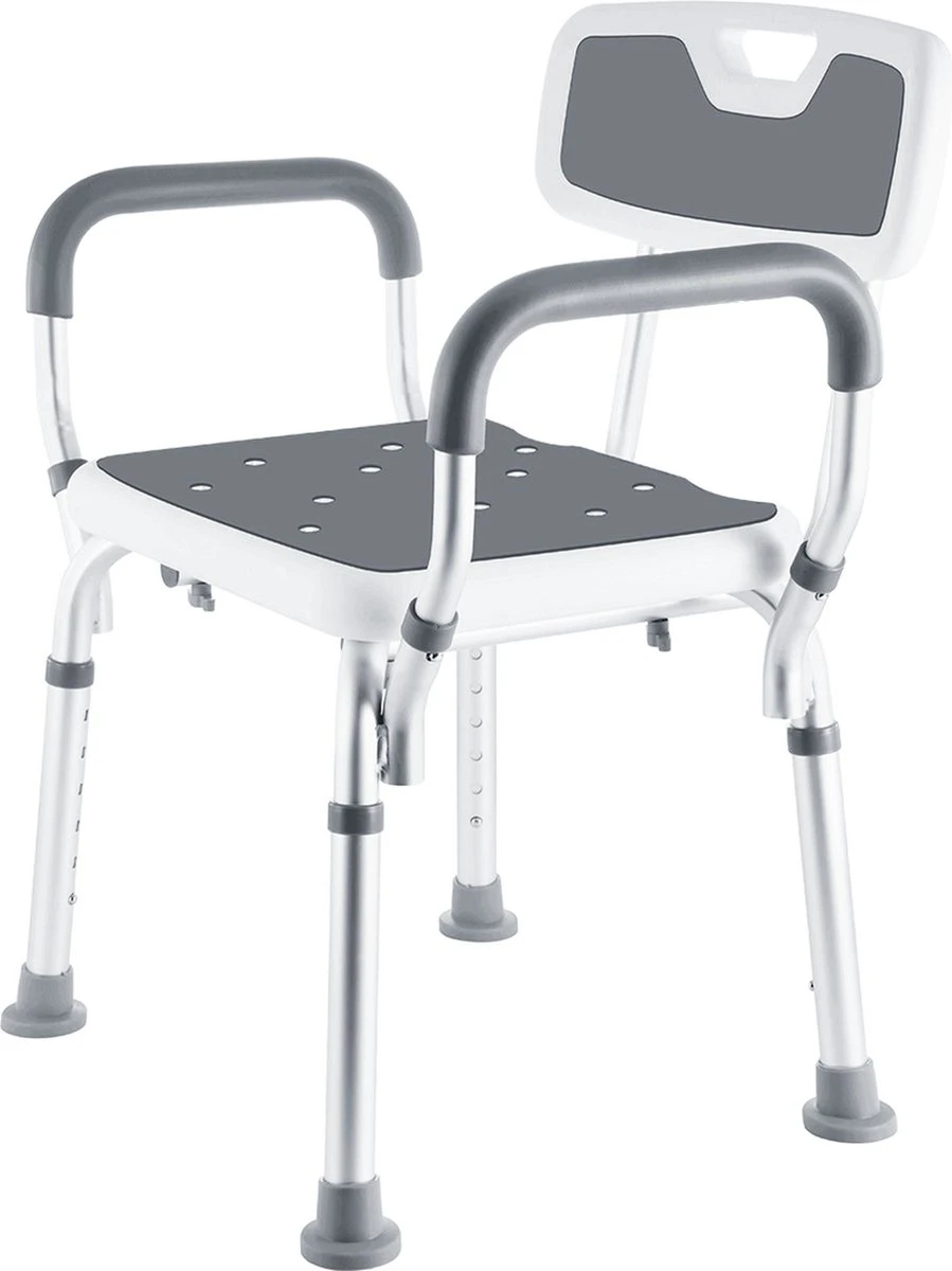 BY JRM Douchestoel En Douchekruk Met Afneembare Rugleuning En Armleuning – 30 Dagen Uitproberen - Anti Slip – Verstelbare Hoogte - Douchekrukje - Grijs 3 BY JRM Douchestoel En Douchekruk Met Afneembare Rugleuning En Armleuning – 30 Dagen Uitproberen - Anti Slip – Verstelbare Hoogte - Douchekrukje - Grijs