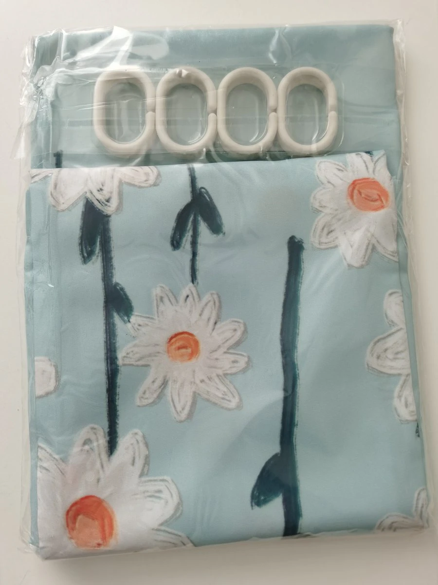 Merkloos Douchegordijn Polyester Douchegordijn Digitaal Printen Verdikt Waterdicht Badkamergordijn Balkongordijn Inclusief Ringen 180x200cm (madeliefje) 4 Merkloos Douchegordijn Polyester Douchegordijn Digitaal Printen Verdikt Waterdicht Badkamergordijn Balkongordijn Inclusief Ringen 180x200cm (madeliefje) - Afbeelding 2