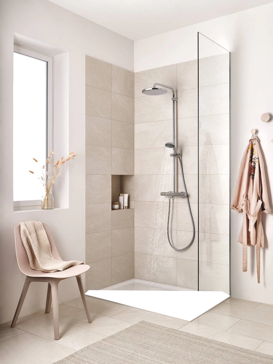 GROHE QuickFix Vitalio Start 100 Waterbesparende Douchekop - Ø 10 Cm - EcoJoy - 2 Straalstanden 6 GROHE QuickFix Vitalio Start 100 Waterbesparende Douchekop - Ø 10 Cm - EcoJoy - 2 Straalstanden - Afbeelding 4
