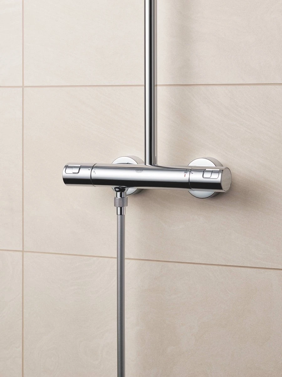 GROHE QuickFix Vitalio Start 250 Regendouche - □ 25 Cm - Vierkant - Met Thermostaatkraan - Chroom 14 GROHE QuickFix Vitalio Start 250 Regendouche - □ 25 Cm - Vierkant - Met Thermostaatkraan - Chroom - Afbeelding 12
