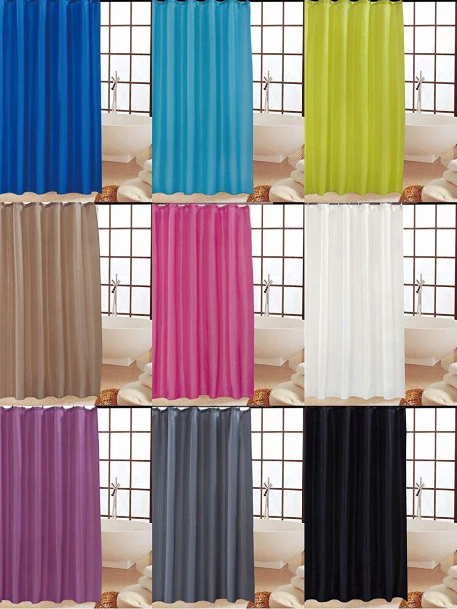 KAV – Douchegordijn - 180x220cm - Polyester - Wit 4 KAV – Douchegordijn - 180x220cm - Polyester - Wit - Afbeelding 2