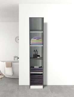 Kolomkast 5 Open Vakken - Opbergkast Badkamer Slaapkamer Of Hal - 180 Cm Hoog -Badkamer Wijs 912x1200 6