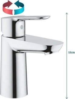 GROHE BauEdge Wastafelkraan - Met EcoJoy® - Zonder Waste - Chroom - 23330000 -Badkamer Wijs 917x1200