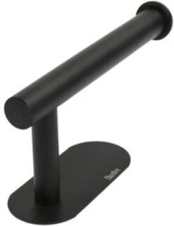 Flusive Toiletrolhouder Met 4 Handdoekhaakjes - Wc Rolhouder - Zelfklevend Zonder Boren - RVS - Zwart -Badkamer Wijs 923x1200