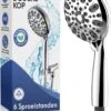 MM Brands Douchekop - Waterbesparend - Regendouche - 6 Standen - Chroom