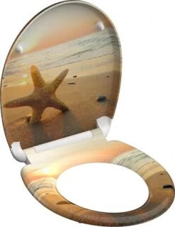 SCHÜTTE WC-Bril 82373 SEA STAR - Duroplast - Soft Close - Afklikbaar - RVS-Scharnieren - Decor - 3-zijdige Print -Badkamer Wijs 926x1200 11