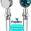 Papillon Douchekop - Turbo Hoge Druk - Met Waterfilter - Blauw