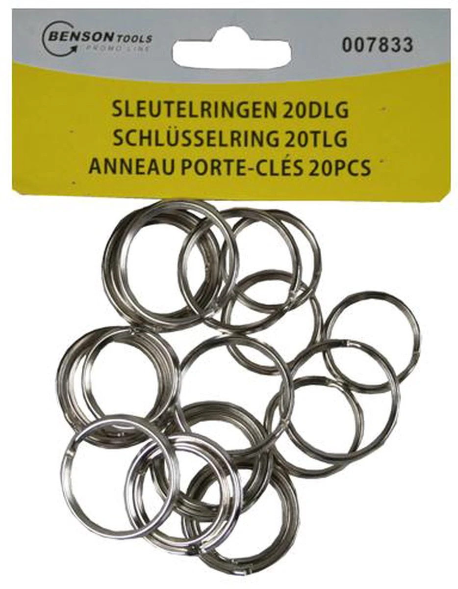 Benson Sleutelringen Metaal - 25 & 30 Mm - 20 Delig 8 Benson Sleutelringen Metaal - 25 & 30 Mm - 20 Delig - Afbeelding 6