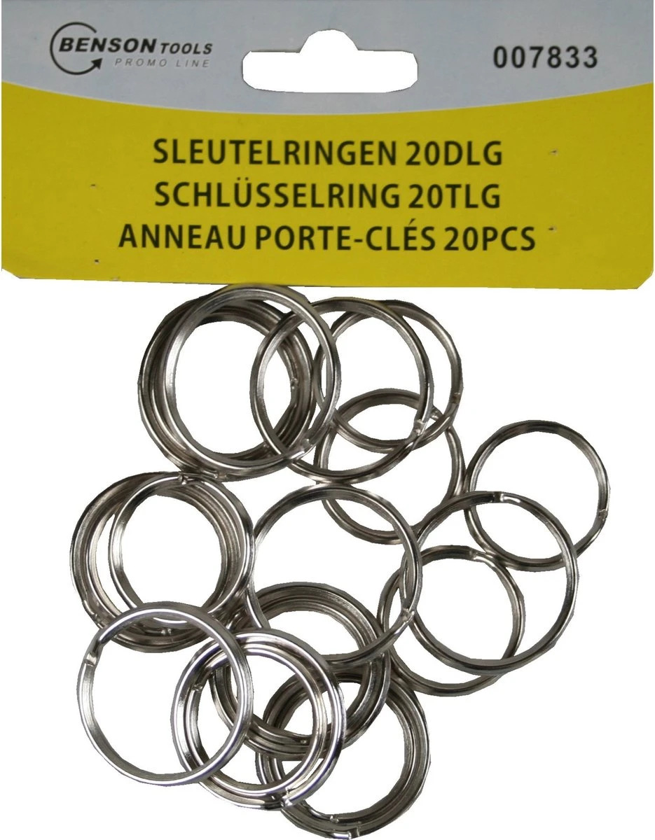 Benson Sleutelringen Metaal - 25 & 30 Mm - 20 Delig 5 Benson Sleutelringen Metaal - 25 & 30 Mm - 20 Delig - Afbeelding 3