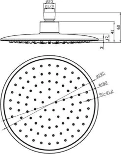 Wiesbaden Regendouche ABS Hoofddouche - Doorsnede 20cm - Chroom/Grijs -Badkamer Wijs 945x1200 2