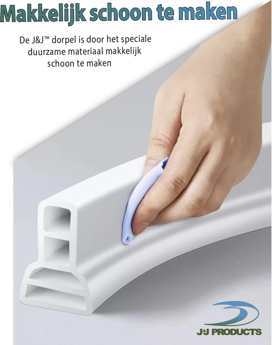 Merkloos Hoge Zelfklevende Waterkering Badkamer 100 Cm - Douchedorpel - Wateroverlast - Douchebak - Waterstopper - Sanitair Dorpel - Water - Douche - Badkamer - Schimmel Badkamer - Douche Kabine - Siliconen 5 Merkloos Hoge Zelfklevende Waterkering Badkamer 100 Cm - Douchedorpel - Wateroverlast - Douchebak - Waterstopper - Sanitair Dorpel - Water - Douche - Badkamer - Schimmel Badkamer - Douche Kabine - Siliconen - Afbeelding 3