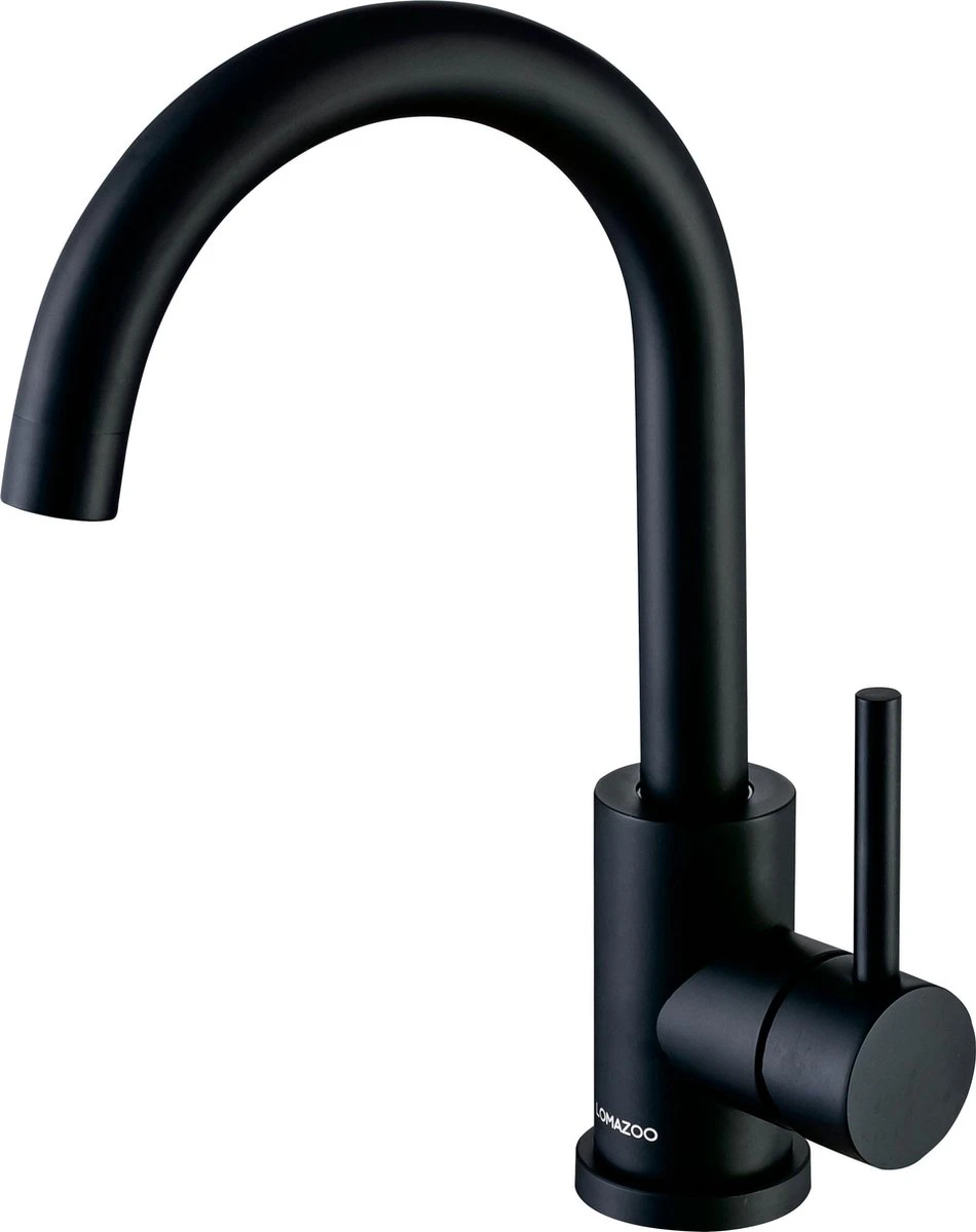 LOMAZOO Wastafelkraan Zwart Hoog Juno - Zwarte Wastafelkraan - Badkamerkraan Zwart - Zwarte Badkamerkraan 3 LOMAZOO Wastafelkraan Zwart Hoog Juno - Zwarte Wastafelkraan - Badkamerkraan Zwart - Zwarte Badkamerkraan