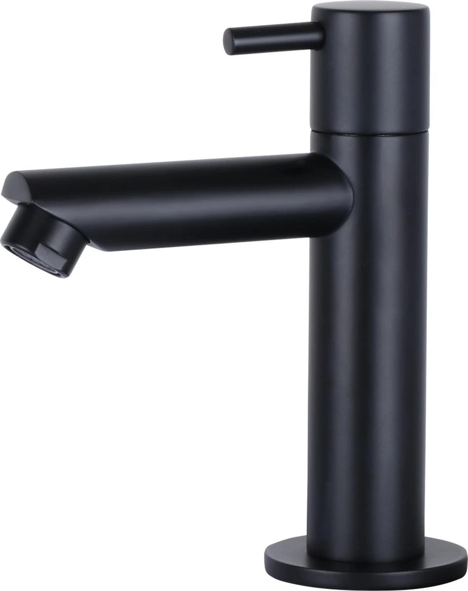 Differnz Force Fonteinset - Wasbak Keramiek - Wit - Rechte Kraan - Mat Zwart - Standaard Greep - 40 X 22 X 11.5 Cm - Met Handdoekrek - Zwart 5 Differnz Force Fonteinset - Wasbak Keramiek - Wit - Rechte Kraan - Mat Zwart - Standaard Greep - 40 X 22 X 11.5 Cm - Met Handdoekrek - Zwart - Afbeelding 3