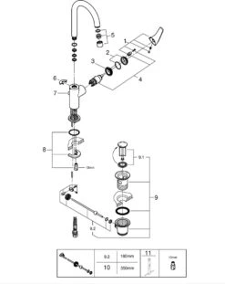 GROHE QuickFix Start Flow Wastafelkraan - Draaibare Uitloop - EcoJoy - Met Waste - Chroom - 23811000 -Badkamer Wijs 954x1200 7