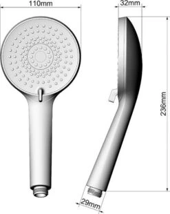 Merkloos Douchekop Met Slang - Douchekop - Doucheslang 1.5M - Douchekop Mat Zwart - 5 Standen -Badkamer Wijs 957x1200 1