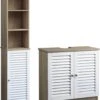 Deuba Badkamermeubel Set - Wastafelonderkast - Hoge Kast Wit Eiken 2 Deuba Badkamermeubel Set - Wastafelonderkast - Hoge Kast Wit Eiken -Badkamer Wijs 957x1200 3