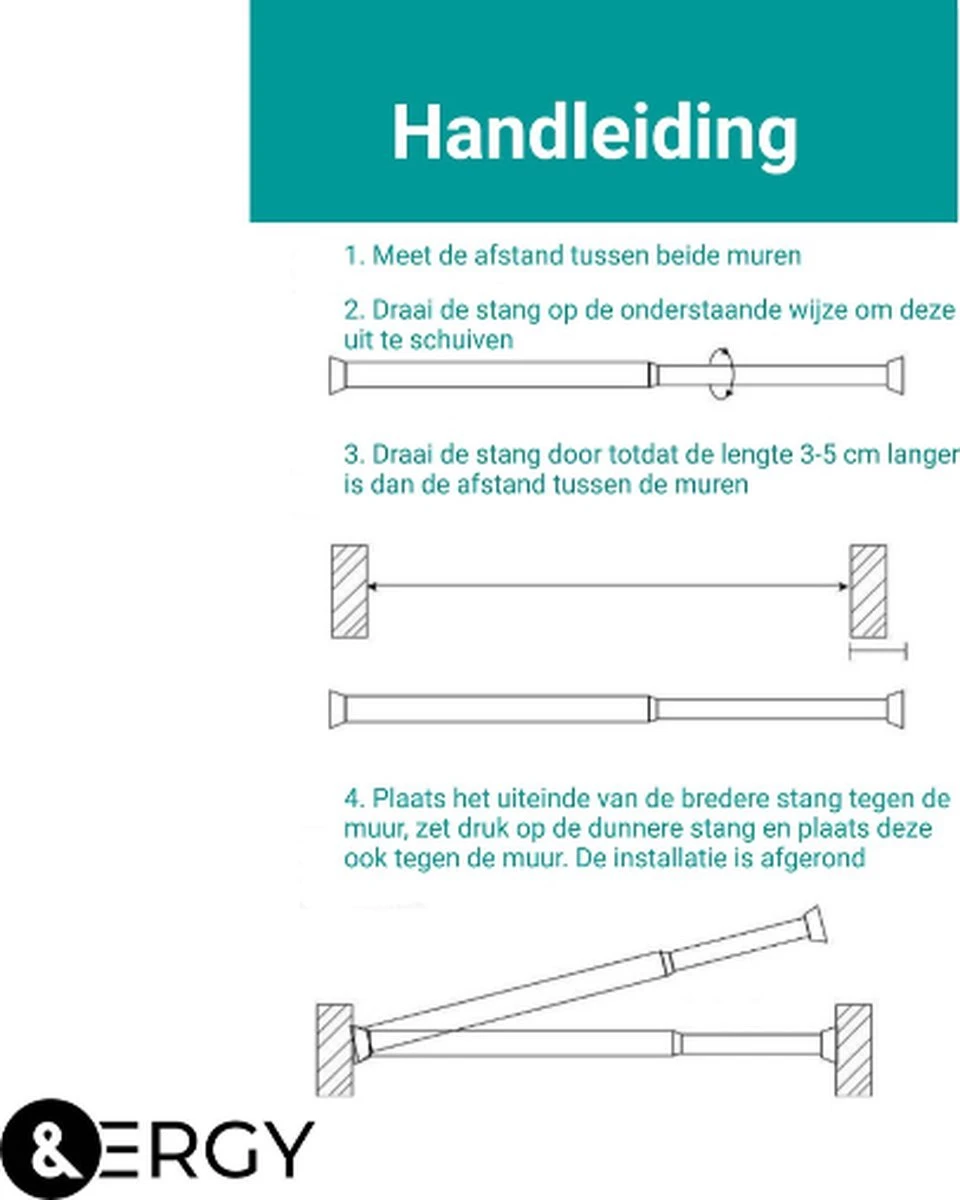 Douchestang Uitschuifbaar 70 - 110 Cm | Douchegordijn Stang | Zwart | Kledingroede Verstelbaar | Ophangsysteem | Kledingstang 10 Douchestang Uitschuifbaar 70 - 110 Cm | Douchegordijn Stang | Zwart | Kledingroede Verstelbaar | Ophangsysteem | Kledingstang - Afbeelding 8
