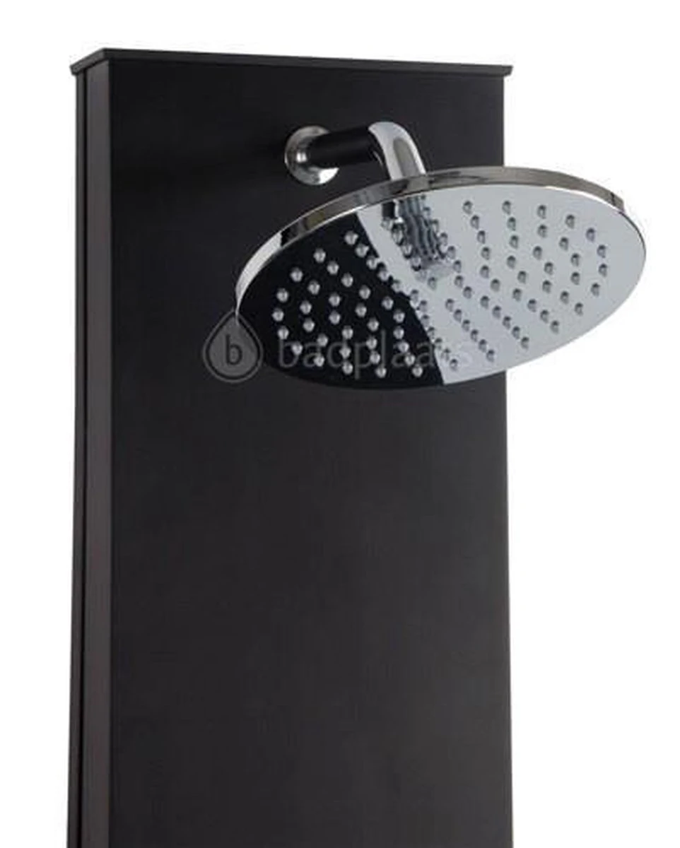 Badplaats Douchepaneel Valencia - Zwart - Regendouche Met Mengkraan En Douchekop 4 Badplaats Douchepaneel Valencia - Zwart - Regendouche Met Mengkraan En Douchekop - Afbeelding 2
