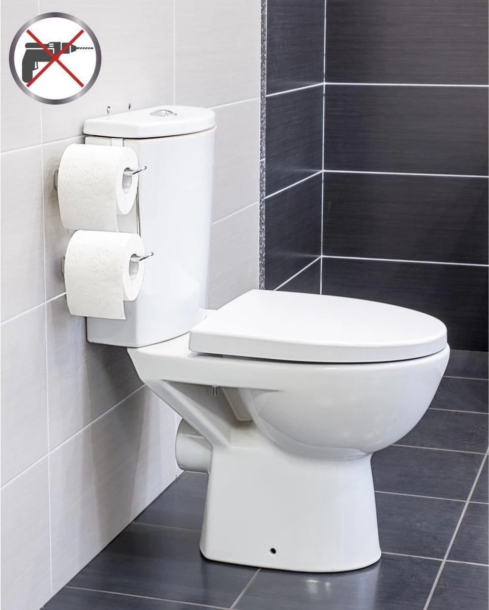 Wonderworker Clever - Hangende RVS Toiletpapier Houder - WC Rolhouder Hangend Verchroomd - Closetrolhouder - Reserverolhouder - WC Rol Houder - Dubbele Closetrolhouder - Zonder Boren & Schroeven - Geschikt Voor Toiletpot/Over De Deur - Verchroomd 5 Wonderworker Clever - Hangende RVS Toiletpapier Houder - WC Rolhouder Hangend Verchroomd - Closetrolhouder - Reserverolhouder - WC Rol Houder - Dubbele Closetrolhouder - Zonder Boren & Schroeven - Geschikt Voor Toiletpot/Over De Deur - Verchroomd - Afbeelding 3