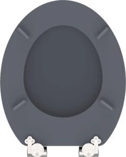 SCHÜTTE WC-Bril 80104 SPIRIT ANTHRAZIT - MDF-Hout - Soft Close - Verchroomde Scharnieren - Gelakt - Gesatineerd Antraciet -Badkamer Wijs 963x1200 1