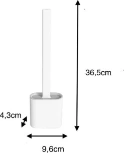 Easy Clean - Flexible Siliconen Wc Borstel Met Houder - Gesloten Onderkant - Ophangbaar - Vernieuwd Design - Toiletborstel - Wit - WC Borstel -Badkamer Wijs 972x1200 2