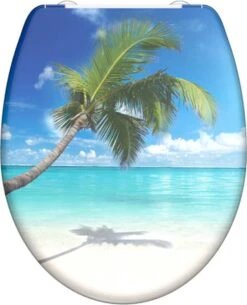 SCHÜTTE WC-Bril 82363 CARRIBEAN - Duroplast - Soft Close - Afklikbaar - RVS-Scharnieren - Decor - 3-zijdige Print -Badkamer Wijs 973x1200 5