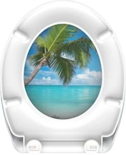 SCHÜTTE WC-Bril 82363 CARRIBEAN - Duroplast - Soft Close - Afklikbaar - RVS-Scharnieren - Decor - 3-zijdige Print -Badkamer Wijs 977x1200 8