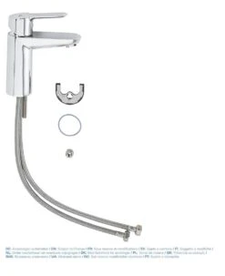 GROHE BauEdge Wastafelkraan - Met EcoJoy® - Zonder Waste - Chroom - 23330000 -Badkamer Wijs 978x1200