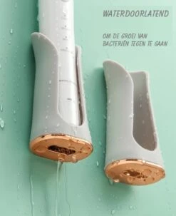 Happy Goodz Houder - Elektrische Tandenborstelhouder - GRIJS 1 Stuk - Flexibele Siliconen - Hangend Aan De Muur Zonder Boren - Geschikt Voor Oral-b & Philips Sonicare - Toothbrush Holder -Badkamer Wijs 978x1200 3