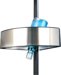 WENKO Telescopisch Doucherek Big Black 3-laags Met Spiegel Zilver/zwart - Bevestigen Zonder Boren -Badkamer Wijs 984x1200 1