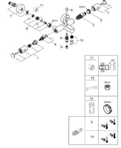 GROHE QuickFix Precision Get Thermostatische Badkraan - EcoJoy® - 15cm - Met Koppelingen - Chroom - 34774000 17 GROHE QuickFix Precision Get Thermostatische Badkraan - EcoJoy® - 15cm - Met Koppelingen - Chroom - 34774000 -Badkamer Wijs 986x1200 8
