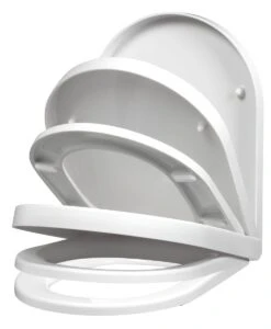 Allibert Wc-bril RAINBOW - D-vorm - Thermodure - Soft Close - Inox Scharnieren - Afklikbaar - Wit