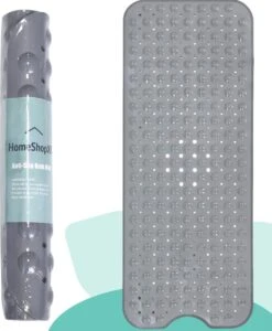 The Original - Badmat Antislip - Grijs - 100x40cm - Antislipmat Douchemat Voor Bad & Douche - Anti Slip Mat Met Zuignappen -Badkamer Wijs 989x1200 2