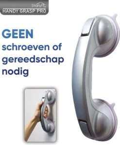 Kunststof Handgreep Voor Badkamer - 30.5cm - Douche Wandbeugel - Geen Boorgaten -Badkamer Wijs 991x1200 2