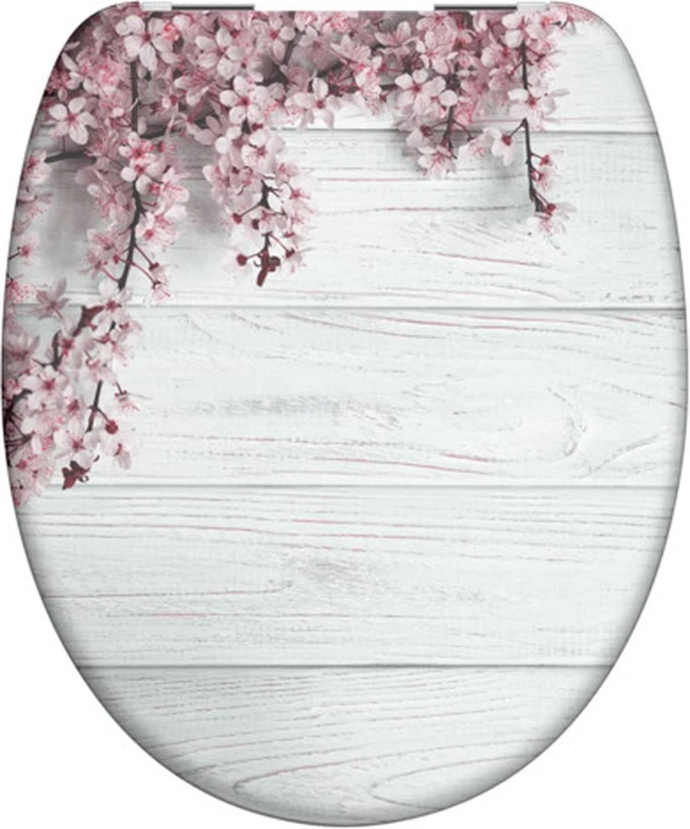 SCHÜTTE WC-Bril 82197 FLOWERS & WOOD - Duroplast - Soft Close - Verchroomde Scharnieren - Decor - 1-zijdige Print 12 SCHÜTTE WC-Bril 82197 FLOWERS & WOOD - Duroplast - Soft Close - Verchroomde Scharnieren - Decor - 1-zijdige Print - Afbeelding 10