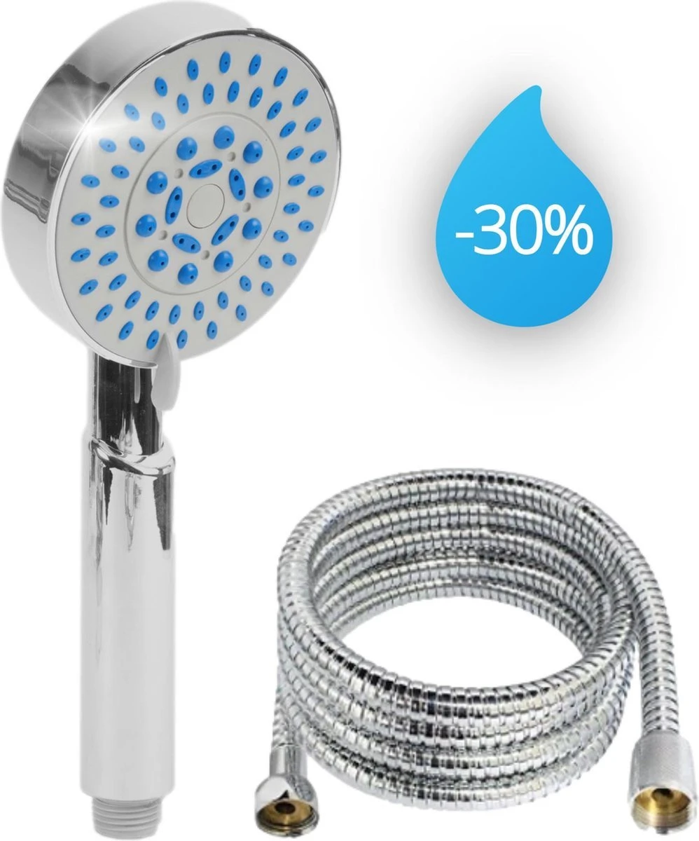 Douchekop Incl. Slang 1.5 Meter - 3 Standen - 1/2'' - Douche Kop 3 Douchekop Incl. Slang 1.5 Meter - 3 Standen - 1/2'' - Douche Kop