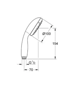 GROHE New Tempesta Handdouche - 10 Cm - 1 Straalstand - Chroom - 27923001 -Badkamer Wijs 999x1200 4